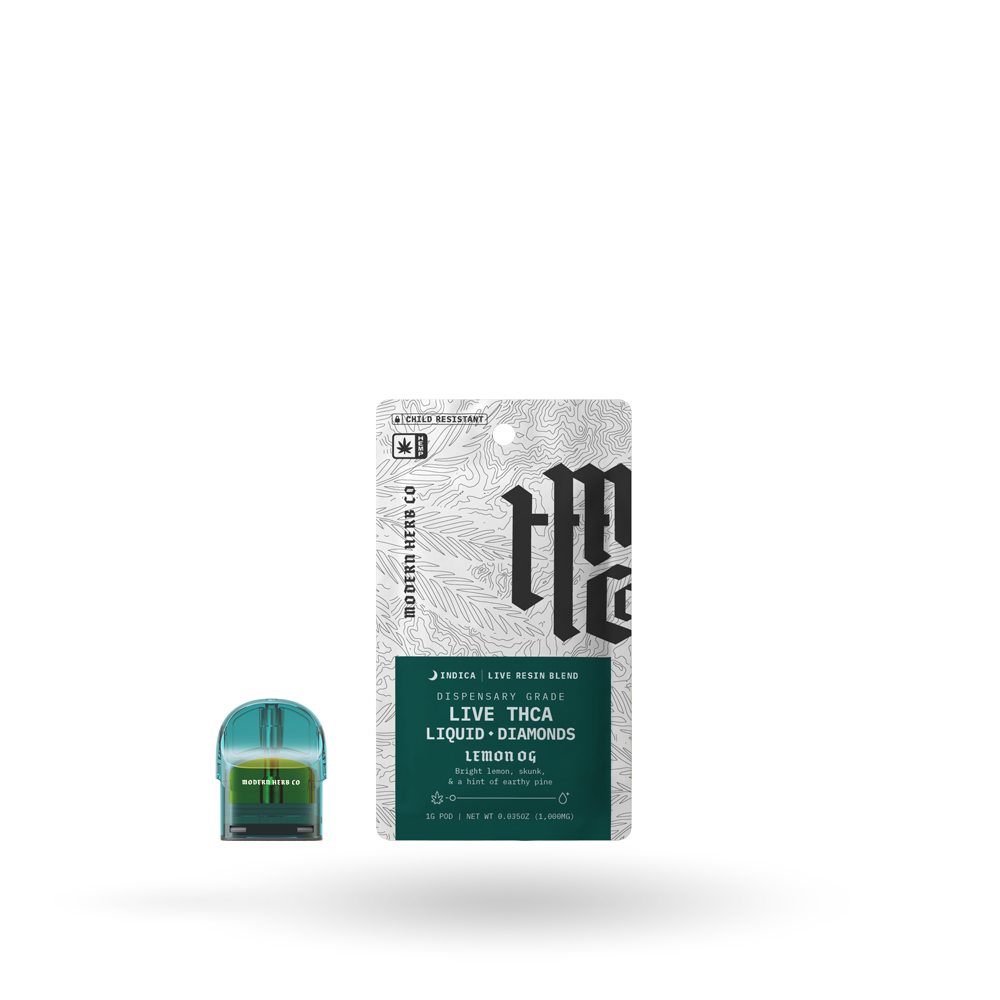THCa Pod Refill Live Resin Liquid Diamonds: Lemon OG (Indica) - 1g