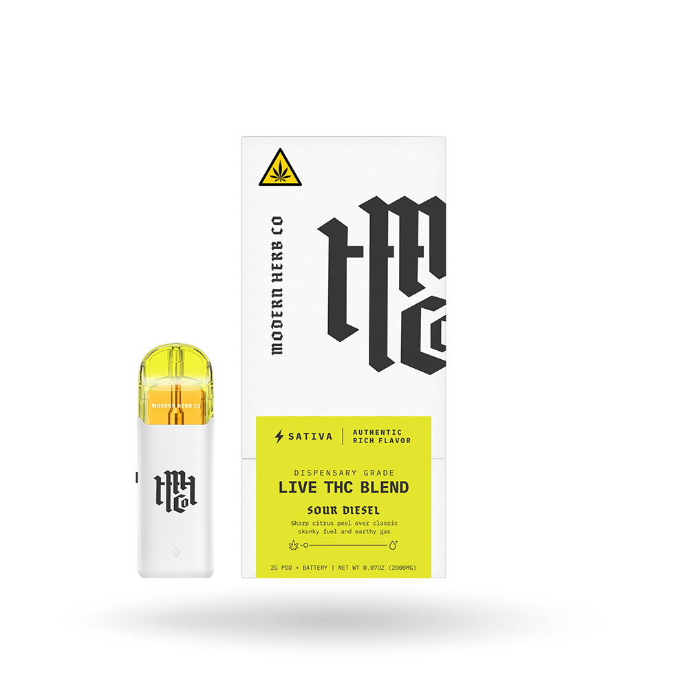 The Hemp Collect Live THC Pod Starter Kit: Sour Diesel (Sativa) 2g
