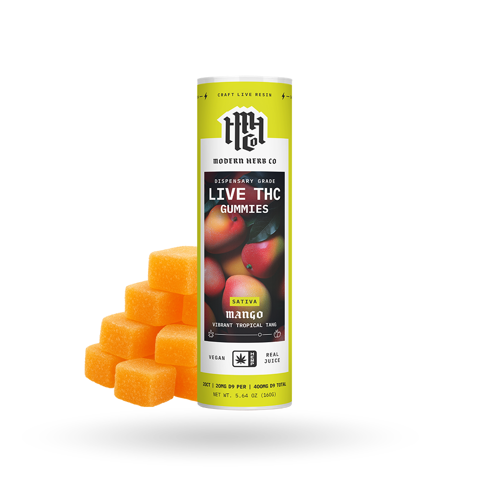 The Hemp Collect Live Resin D9 THC Gummies: Mango (Sativa), 20ct