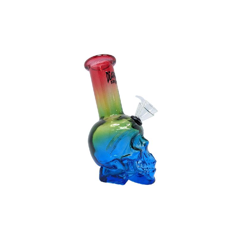 Death Row Records Skull Head Bubbler 6″ Water Pipe