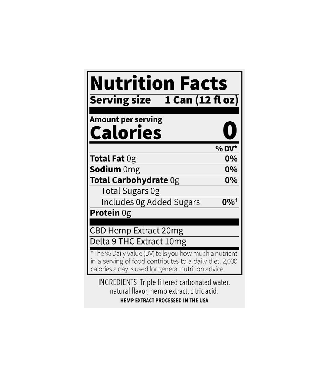 The Hemp Division Lime Sparkling Elixir – 10 MG Delta-9 THC