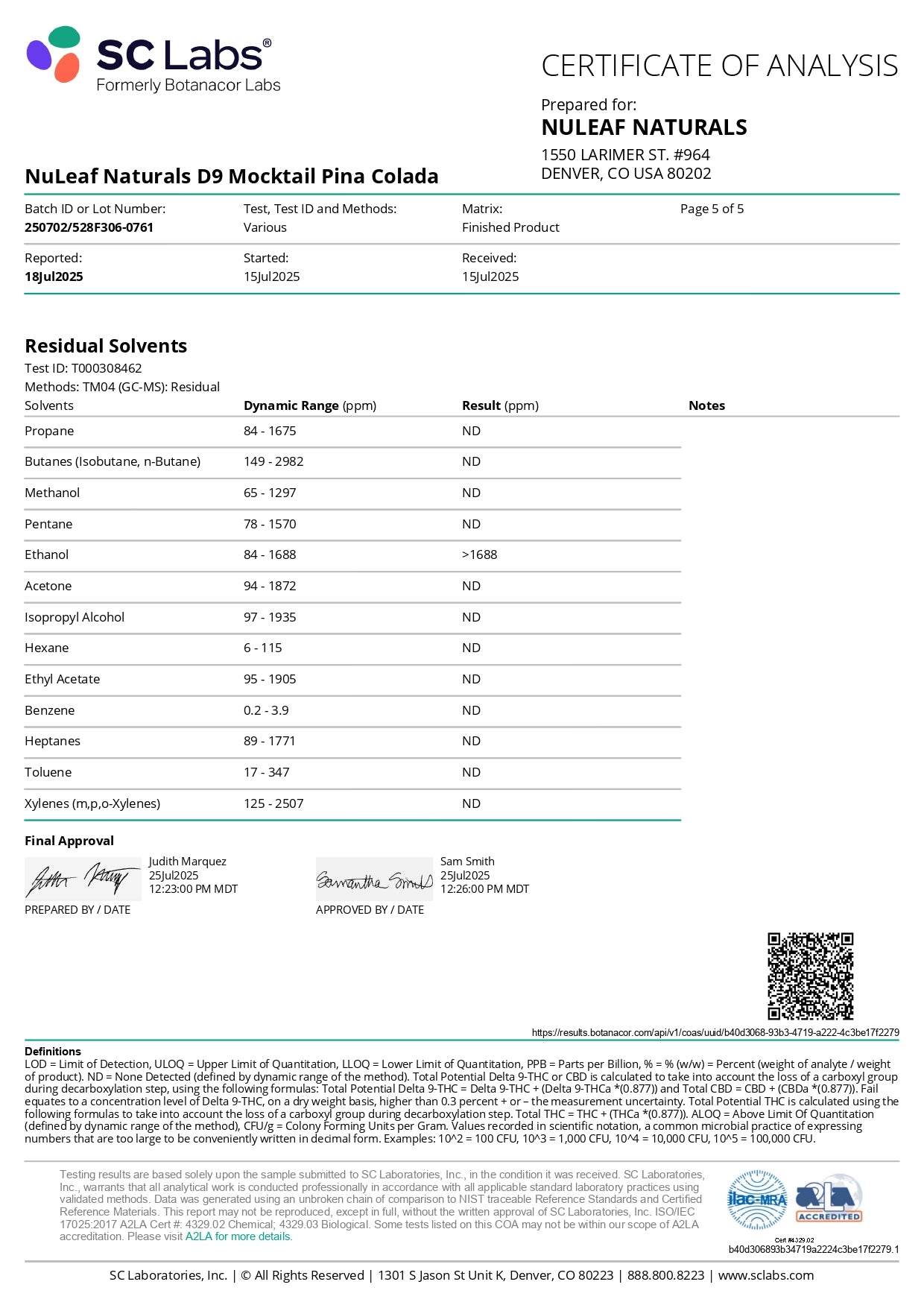 NuLeaf D9 THC Mocktail Shots