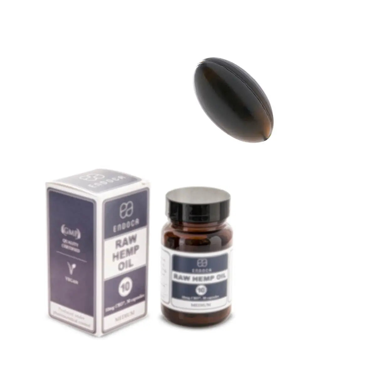 Endoca Raw 10mg CBD Capsules (Medium)