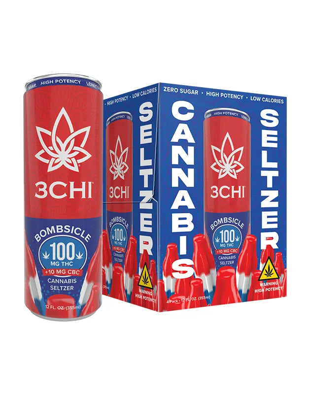 3Chi Delta 9 THC Seltzers – Sugar Free – 100mg