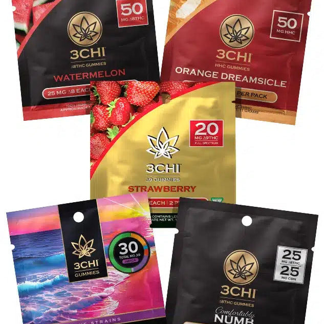 3Chi 5-Pack Best-Selling THC Gummies Sampler Bundle