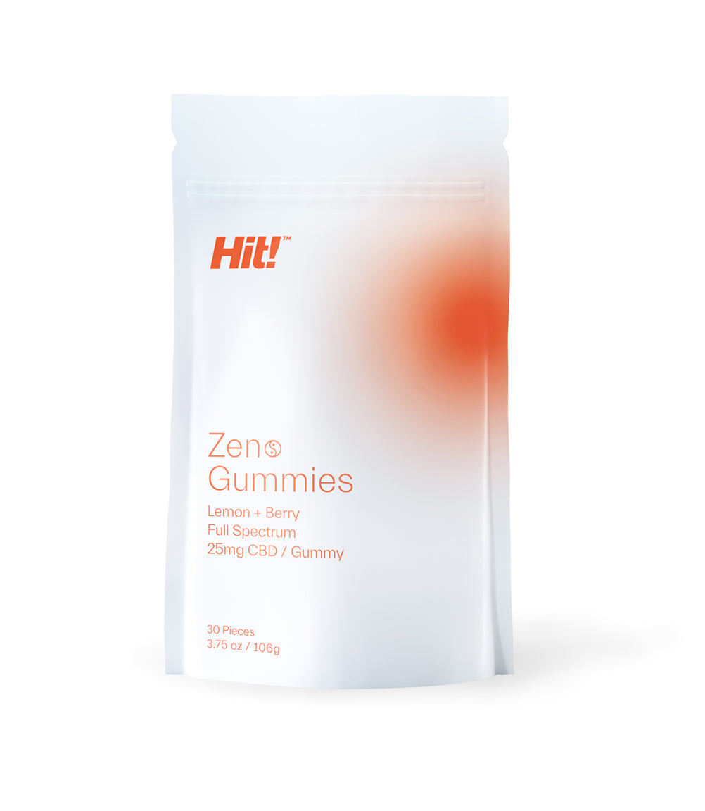 Hit! Zen Gummies I Strawberry I Full Spectrum I 750mg CBD I 25mg each | 30 ct