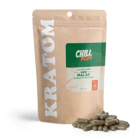 500mg Kratom Capsules - Green Malay - 100 ct - Chill Plus