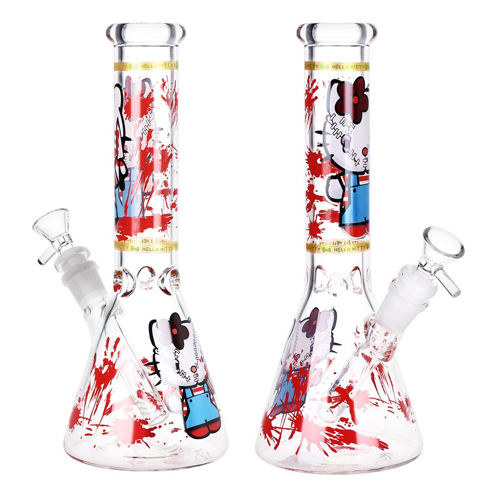 Cats Play Beaker Glass Water Pipe - 10" / 14mm F