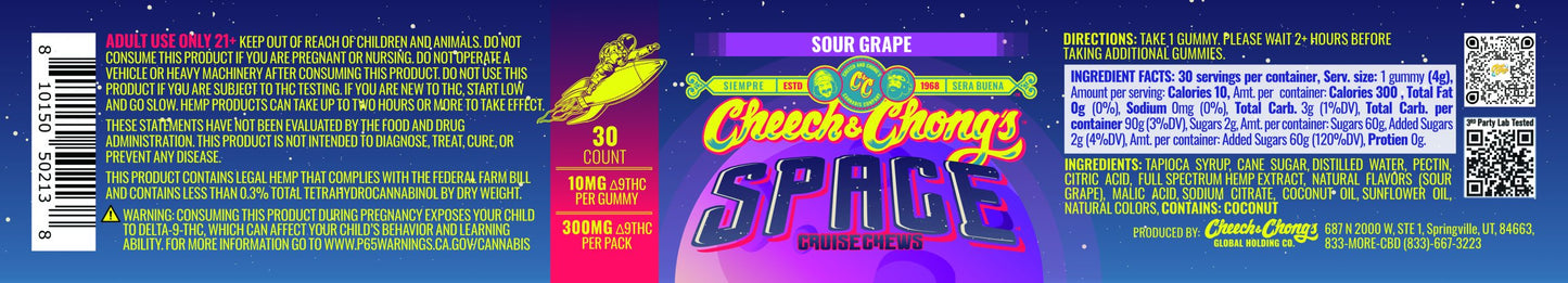 Blast Off With Cheech & Chong’s Triple-Strength Sour Grape Space Chews (Limited Time Only)