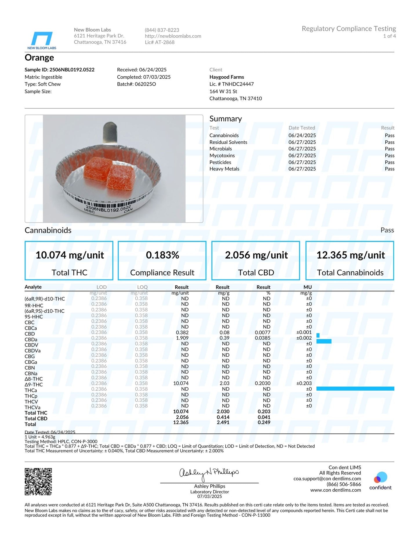 Haygood Farms D9 THC Live Resin Gummies - Hybrid - Blood Orange