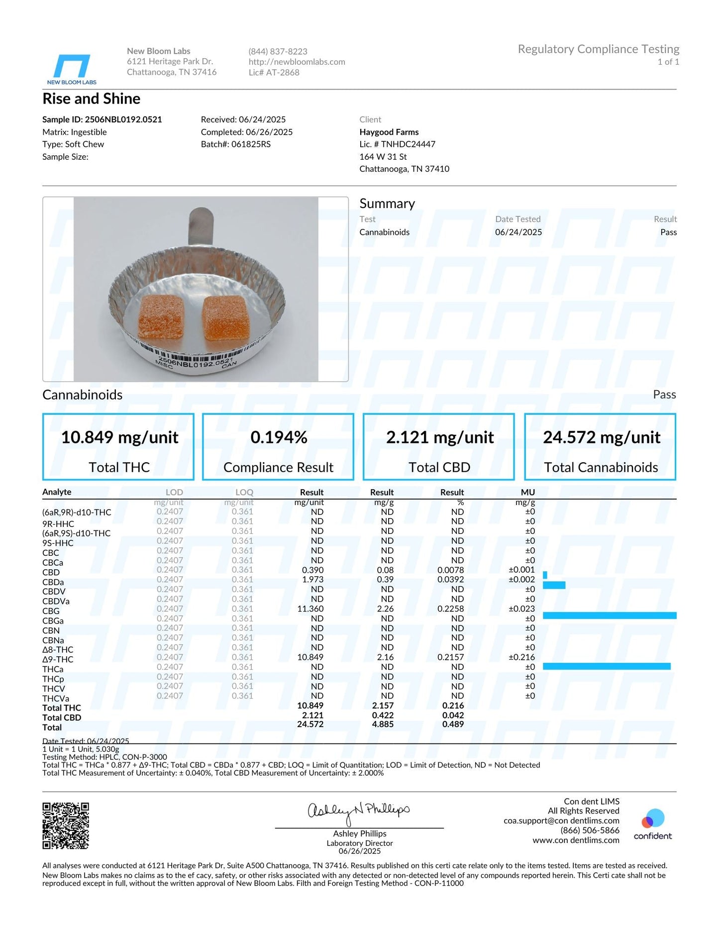 Haygood Farms Rise & Shine CBG & Delta 9 THC Live Resin Gummies – Sativa - Lemon Lime