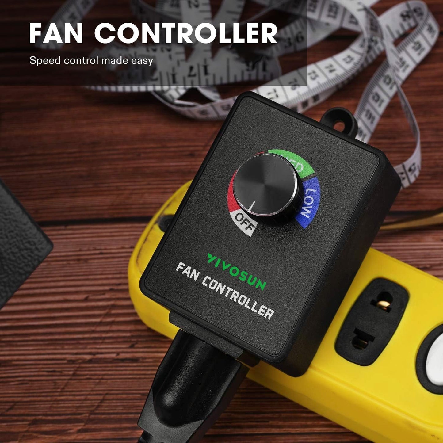 VIVOSUN Variable Fan Speed Controller, Speed Adjuster for Inline Duct Fan in Ventilation System