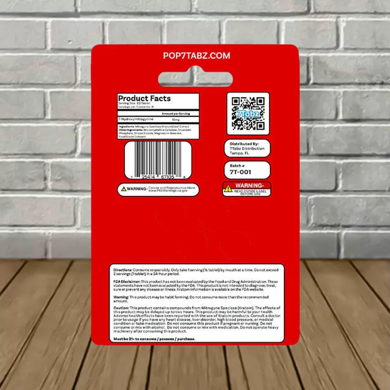 7Tabz 7-Hydroxy Ultra Potent 30mg 4ct Blister Pack