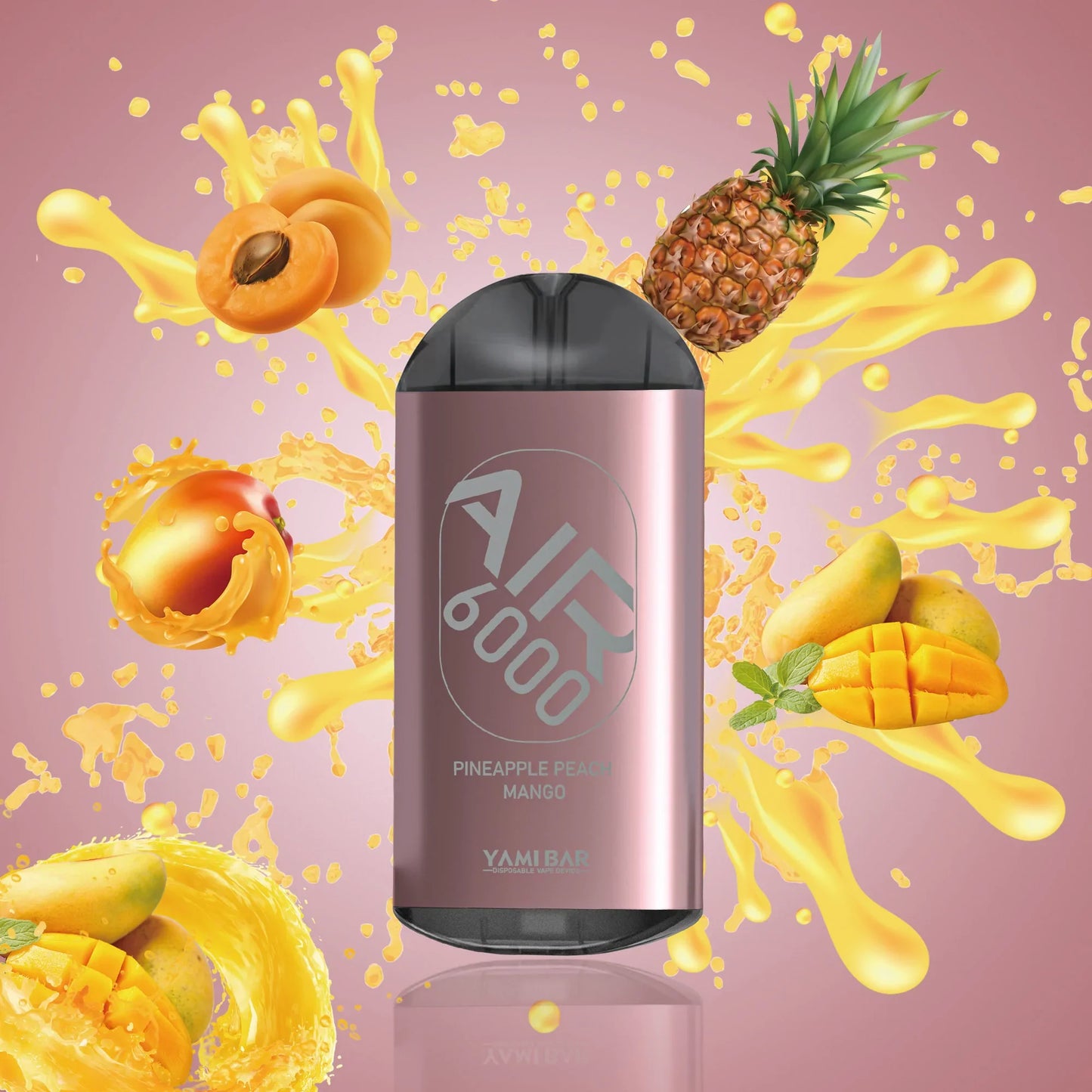 Yami Bar Air 6000 Disposable 6000 Puffs - Pineapple Peach Mango Best Sales Price - Disposables