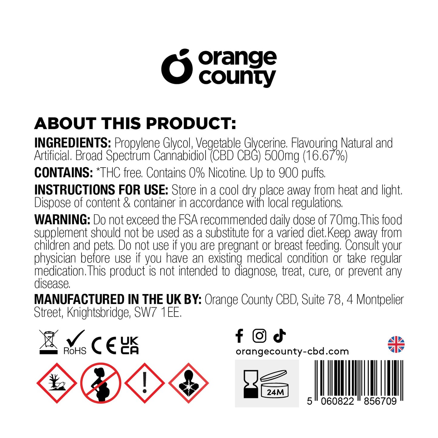 3ml CBD/CBG - Grape Burst (500mg)