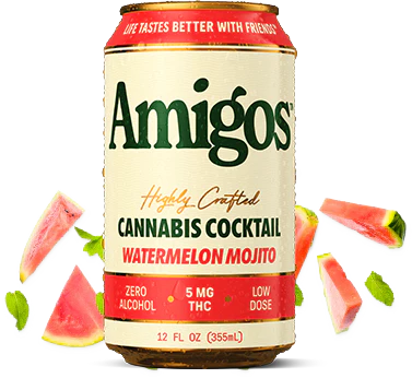 Amigos Highly Crafted Cannabis Cocktail Watermelon Mojito 5mg