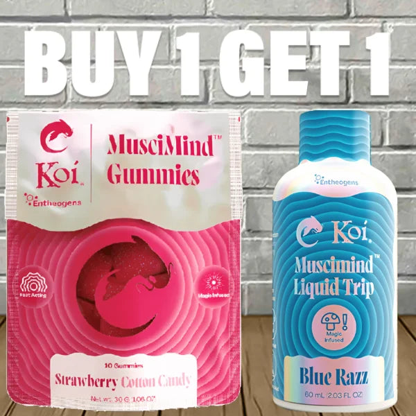 B1G1 Koi Muscimind Gummies + Magic Infused Liquid Trip Shot
