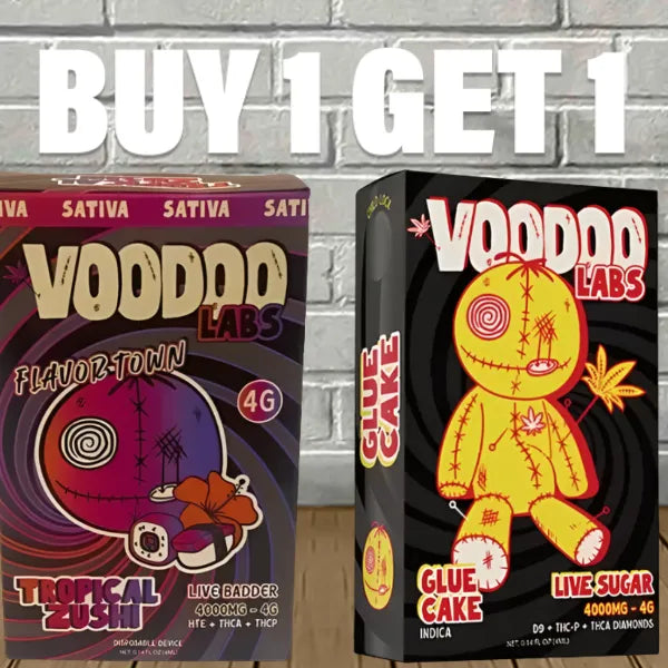 B1G1 Voodoo Labs Live Sugar + Flavor Town Live Badder Disposable 4g