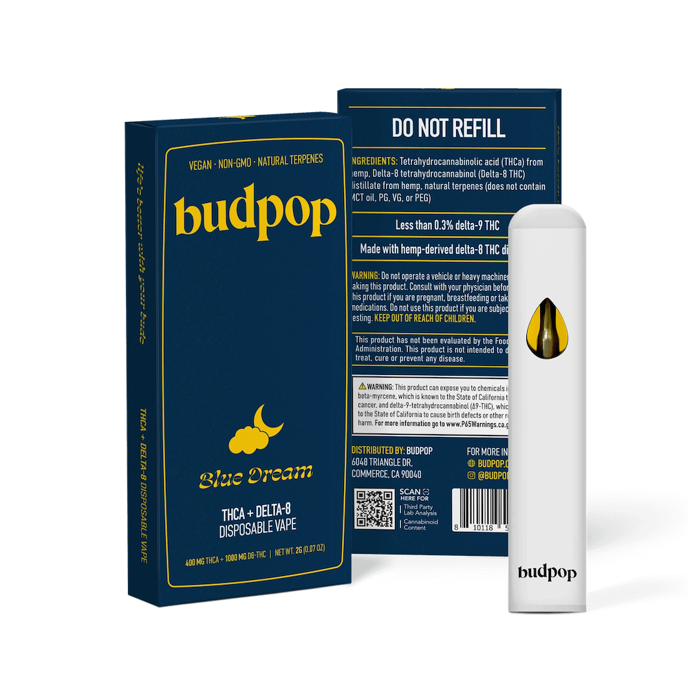 BudPop Blue Dream Disposable – THCa & Delta 8