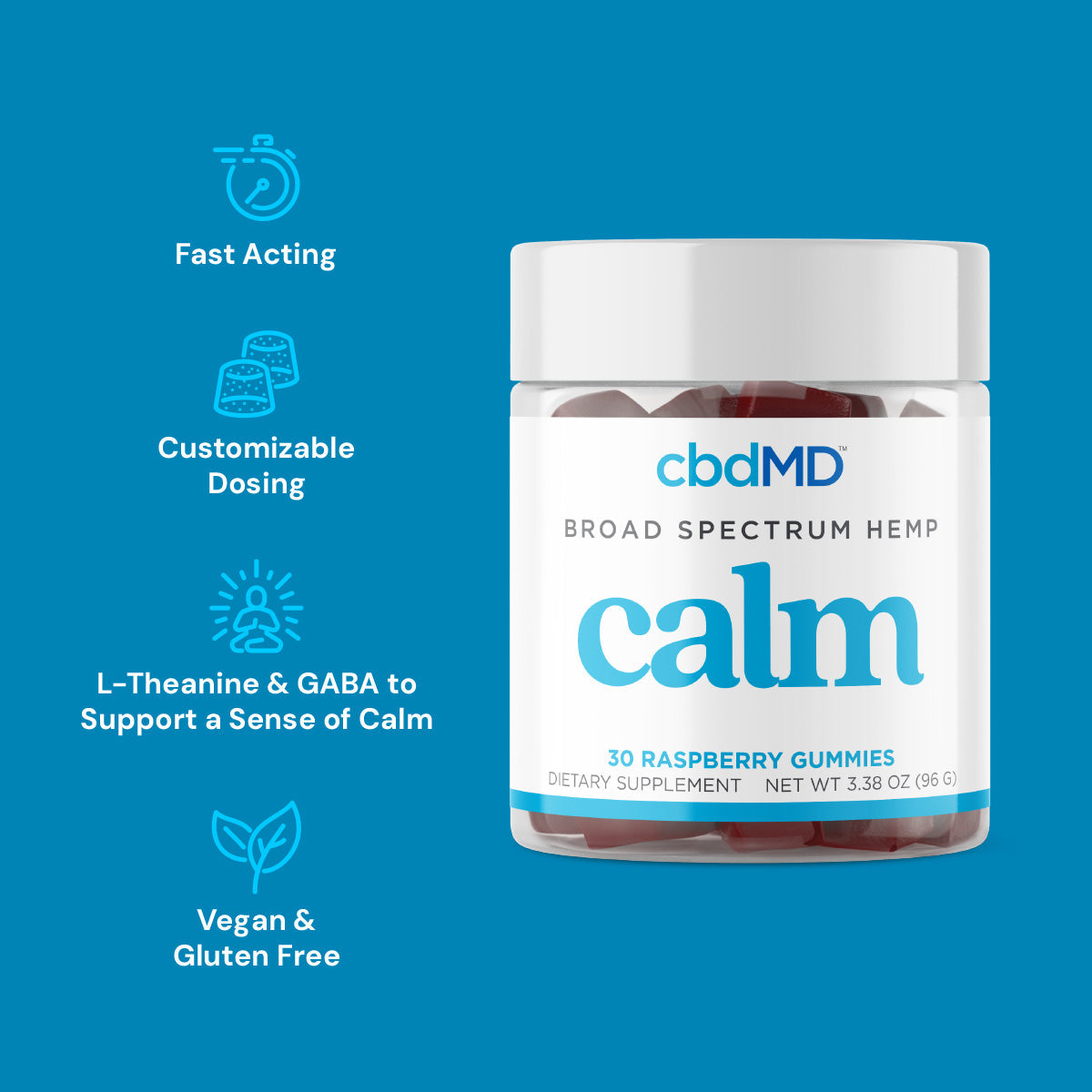 cbdMD Broad Spectrum CBD Calming Gummies