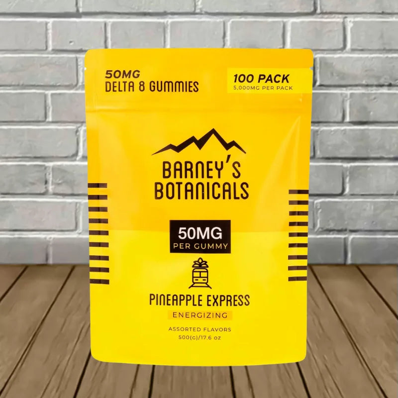 Barneys Botanicals Delta 8 THC 50mg Terpene Infused 100ct Bag