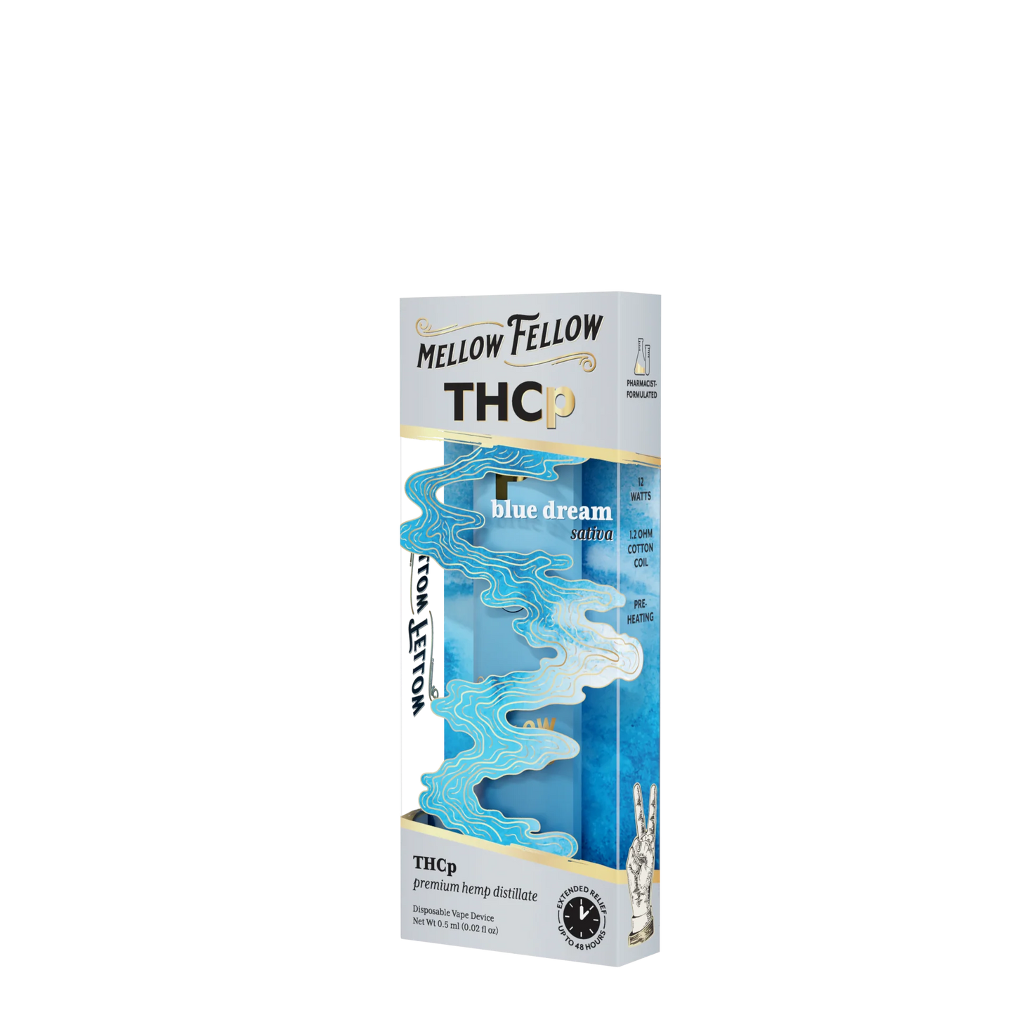 Mellow Fellow THCp 0.5g Disposable Vape - Blue Dream (Sativa) Best Sales Price - Vape Pens