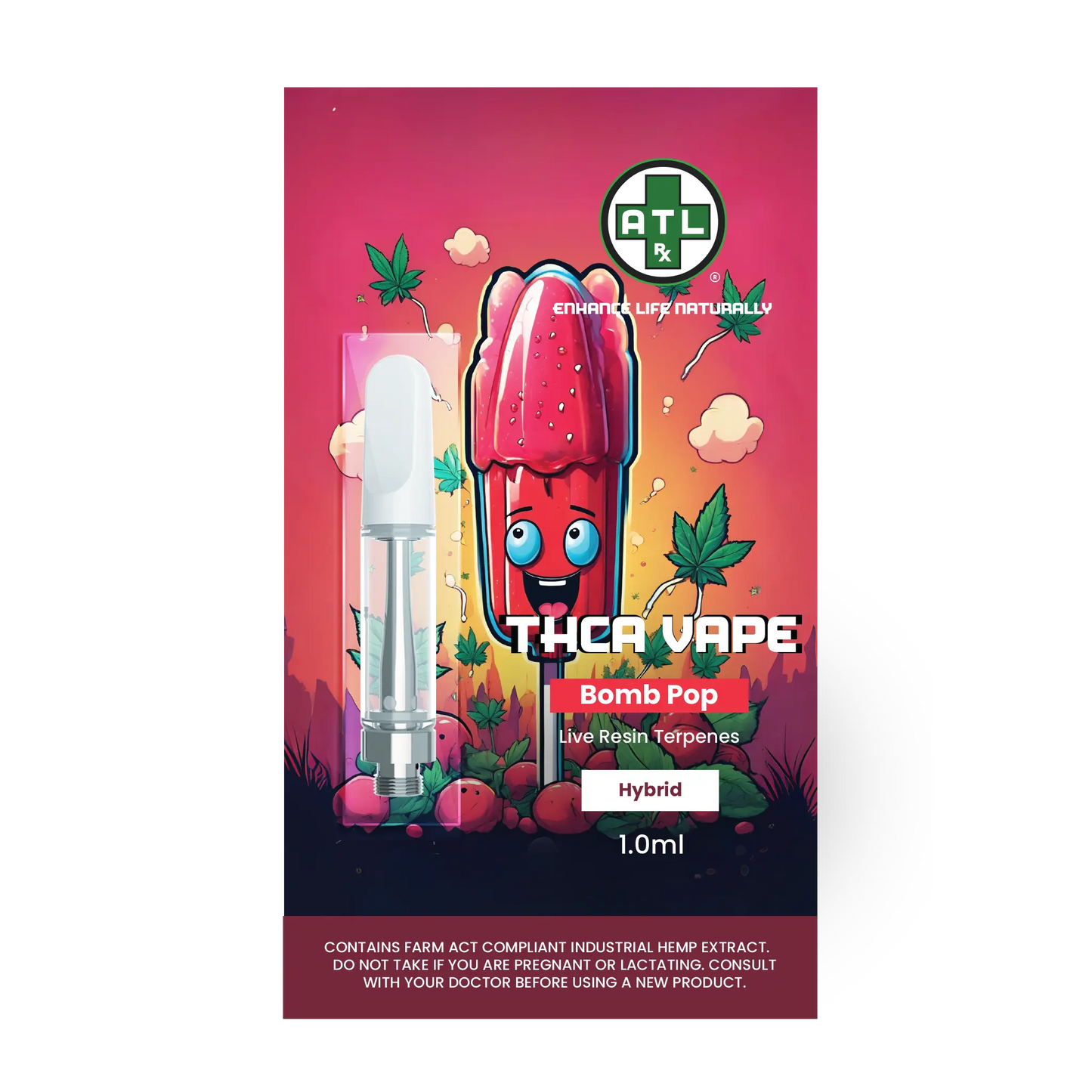 ATLRx Bomb Pop THCa Vape Carts