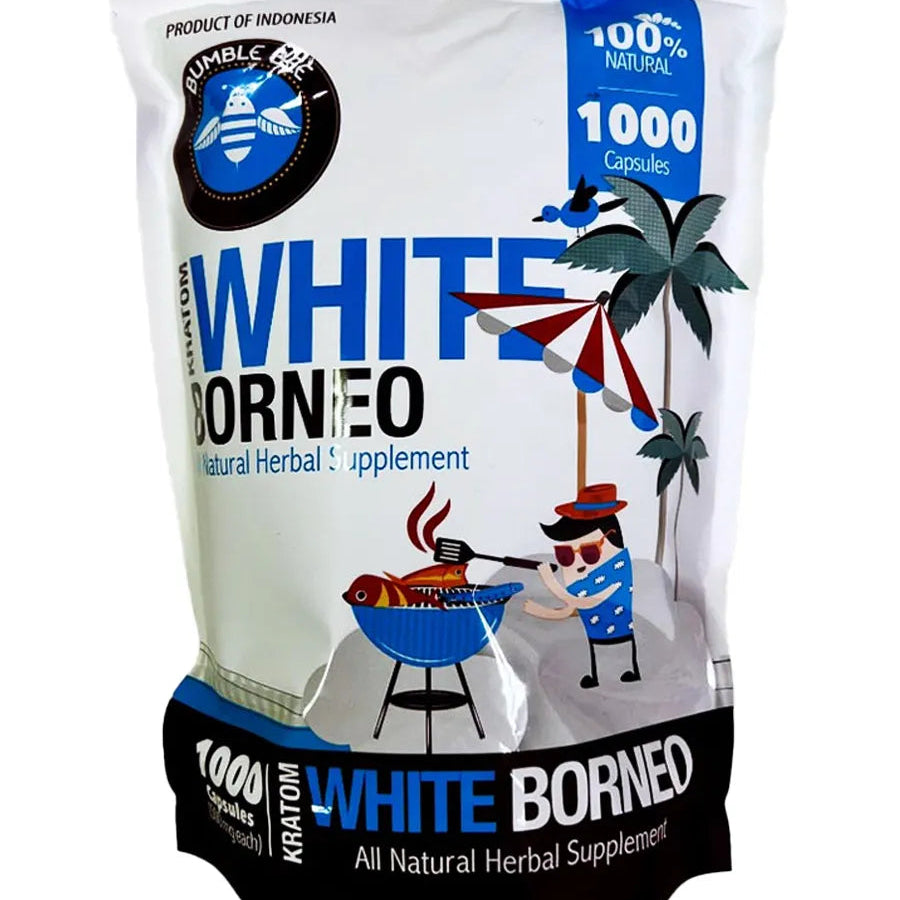 Bumble Bee White Borneo Kratom Capsules 1000pcs