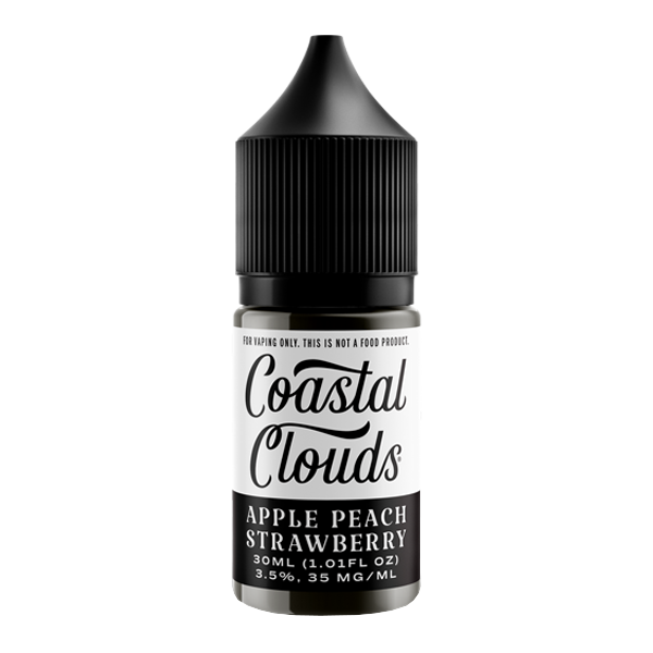 Vape Juice 0 Nicotine Coastal Clouds Saltwater Apple Peach Strawberry 30ml  Nic Salt Vape Cloud Vape Juice