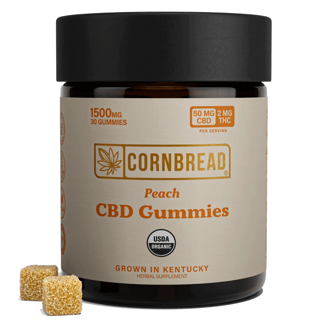 Cornbread Peach CBD Gummies 1500mg Best Sales Price - Gummies
