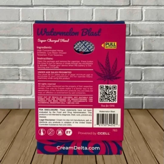 Cream Diamond Live Resin D8 + THCp Disposable 3500mg