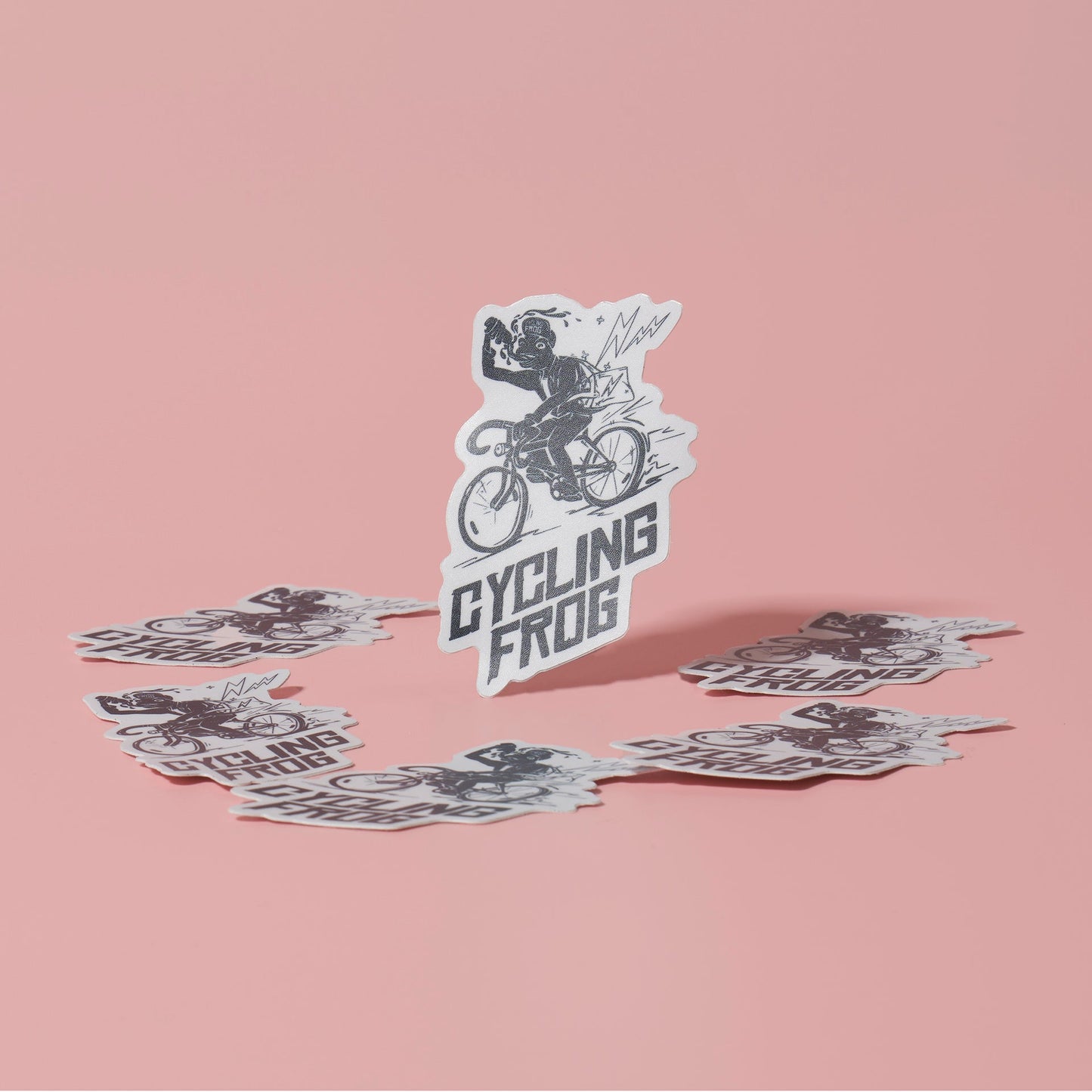 Cycling Frog Psycho Cyclist Sticker (single)