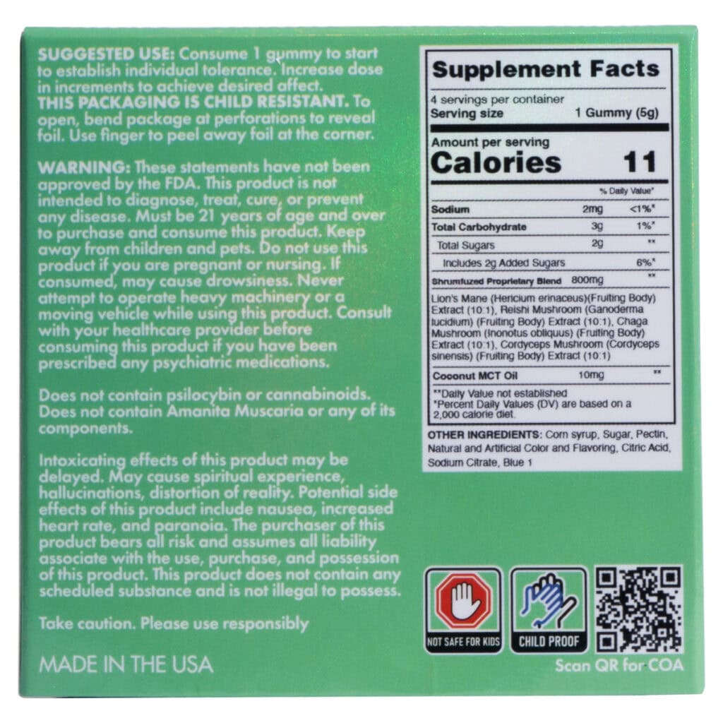 Shrumfuzed Nootropic Mushroom Gummies 4pc β Sweet Pear