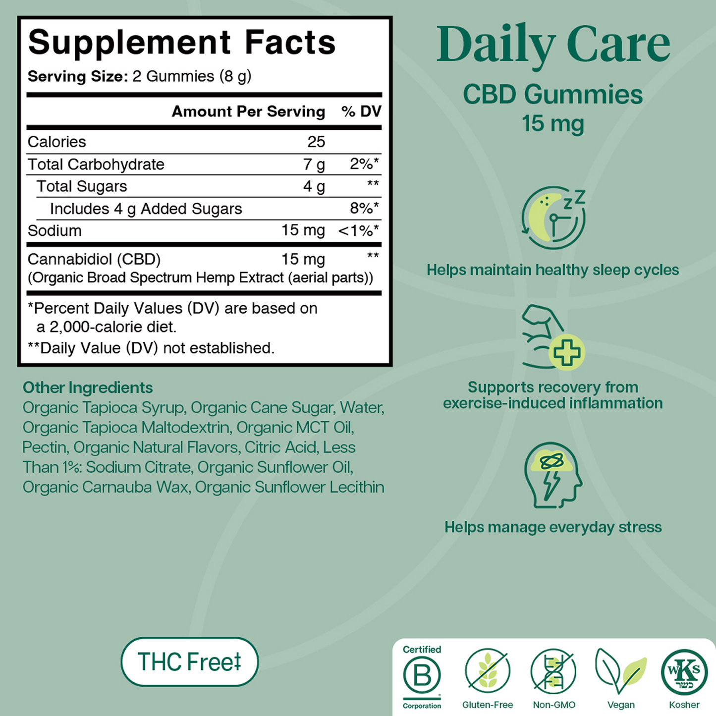 Charlotte's Web Daily Care THC-Free CBD Gummies
