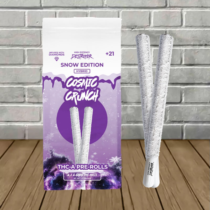 Destroyer High Potency Snow Edition THCa Prerolls 2 X 2g