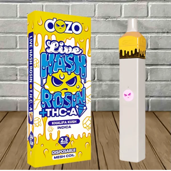 Dozo Live Hash Rosin + THCa Diamond Disposable 2.5g Best Sales Price - Vape Pens