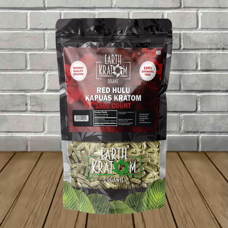 Earth Kratom Red Hulu Kapuas Capsules