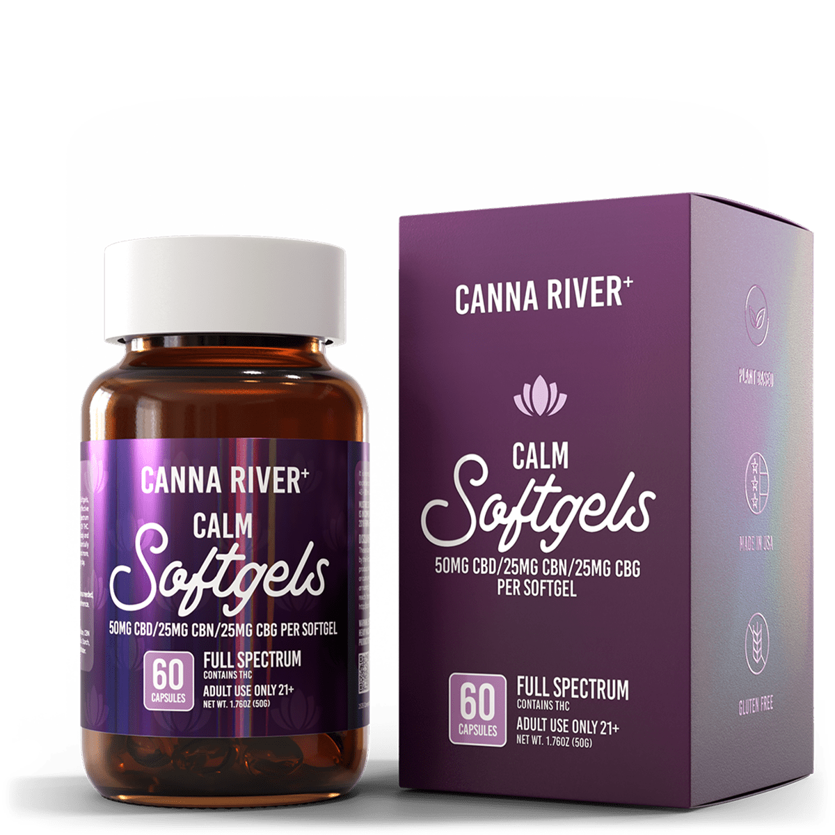Canna River CBD Calm Softgels