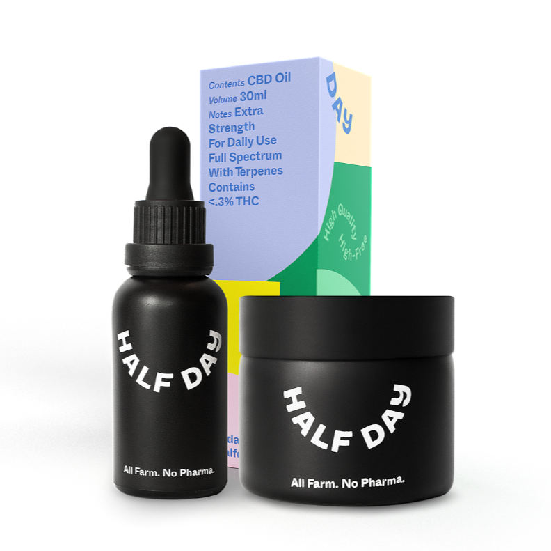 Half Day 2000mg Full-Spectrum CBD Oil | 500mg Salve | CBD Bundle