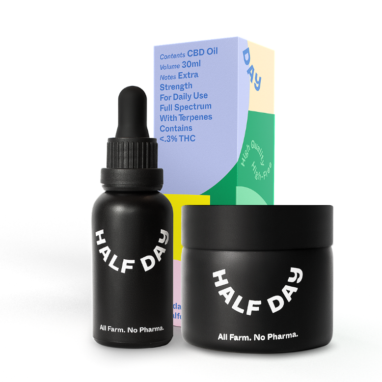Half Day 2000mg Full-Spectrum CBD Oil | 500mg Salve | CBD Bundle Best Price
