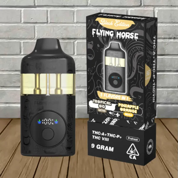 flying horse disposable vape Stoner Blend Black Edition 9g – TenVape Flavour:Strawberry Mango 0.5% Disposable Rainbow Rain RAZ LTX