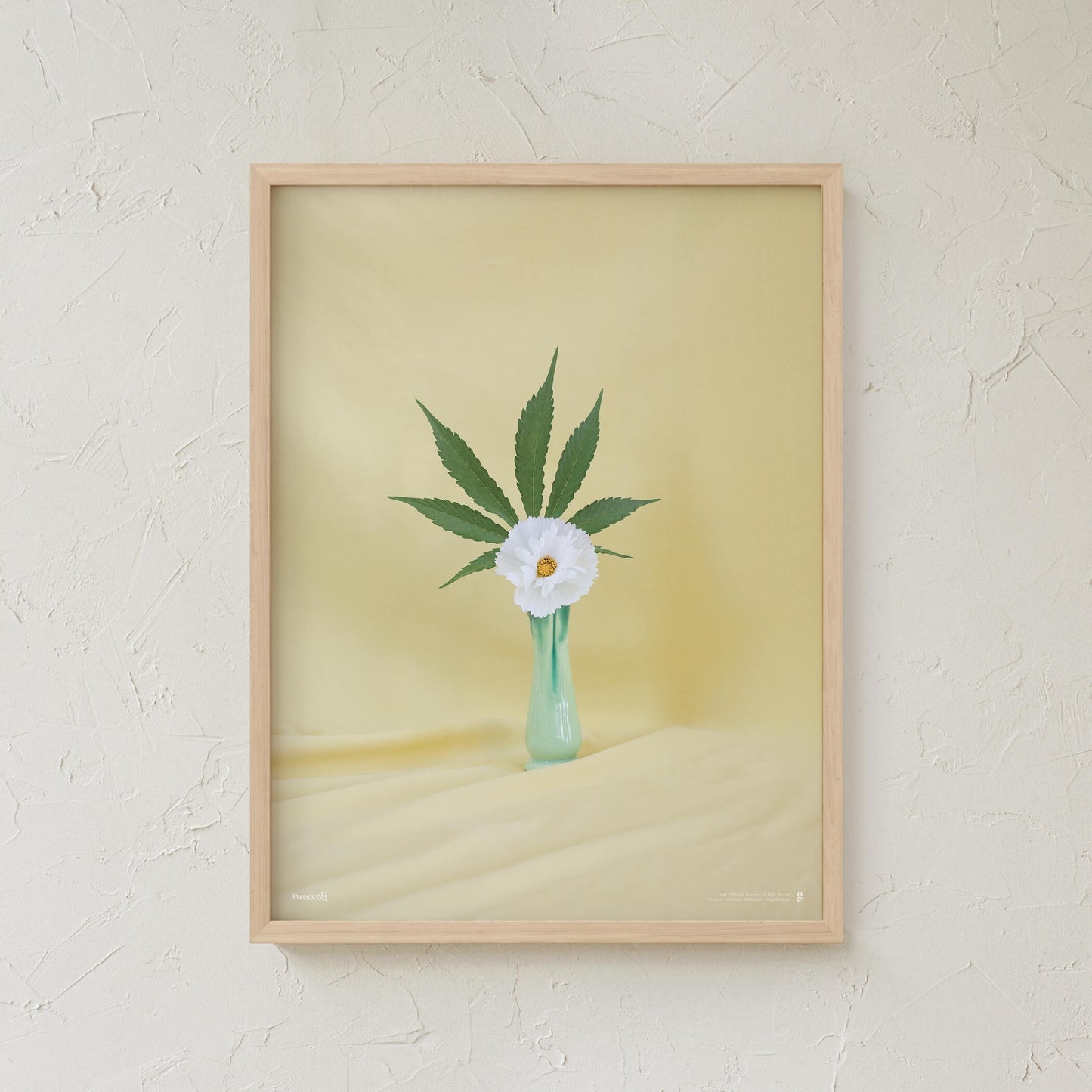 GoldLeaf Yellow Ikebana Art Print Best Sales Price - Art Prints