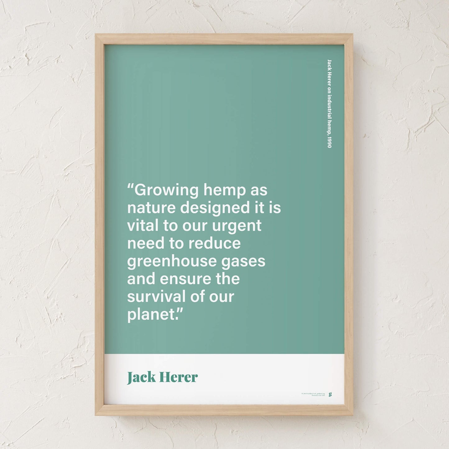 GoldLeaf Jack Herer Quote Print Best Sales Price - Art Prints