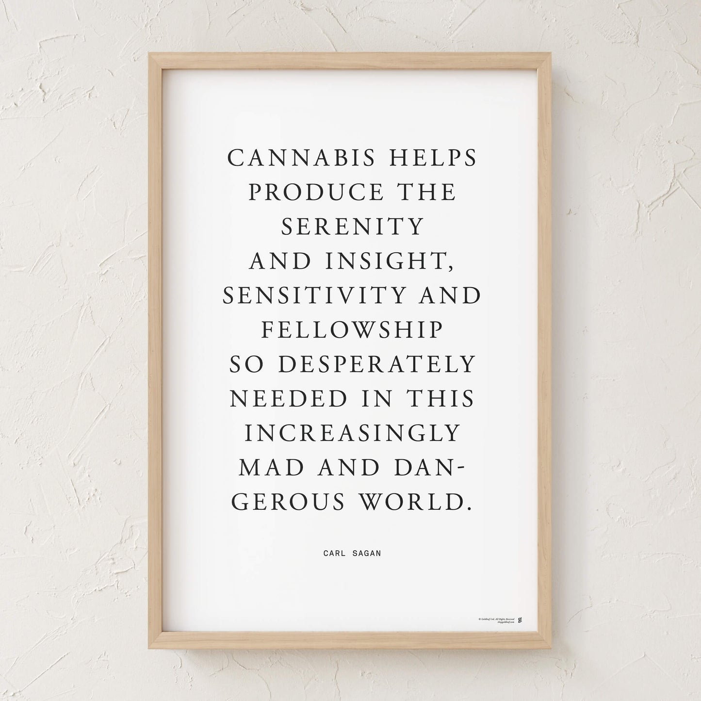 GoldLeaf Carl Sagan Quote Art Print Best Sales Price - Art Prints