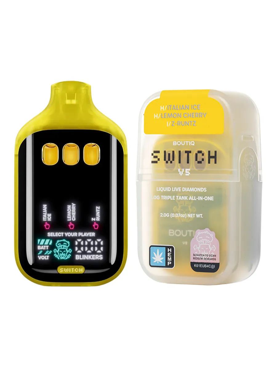 Italian Ice | Lemon Cherry | Z-Runtz Boutiq Switch V5 Liquid Live Diamonds Disposable 2G
