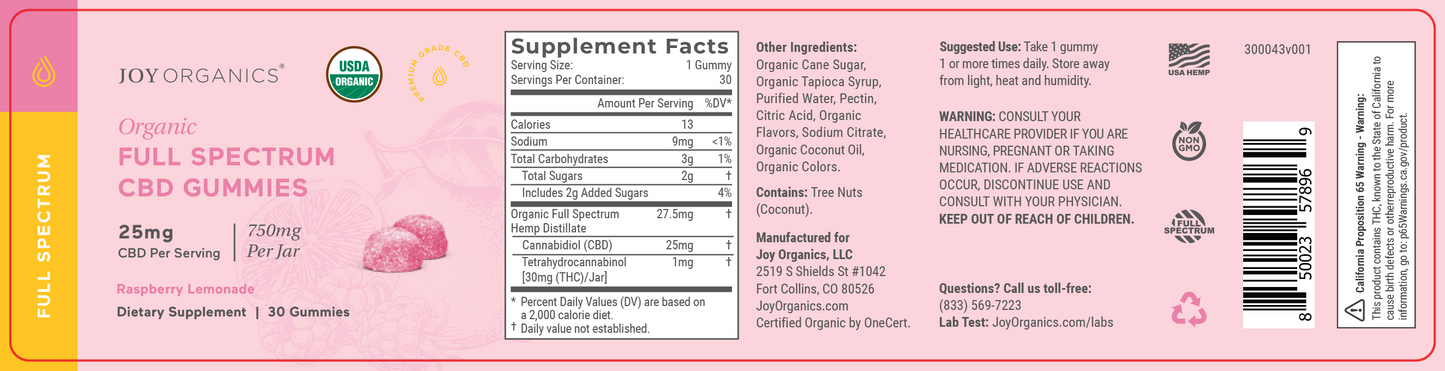 Organic Full Spectrum CBD Gummies