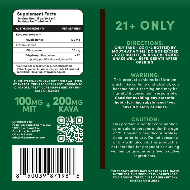 Green Kava Kratom Shot