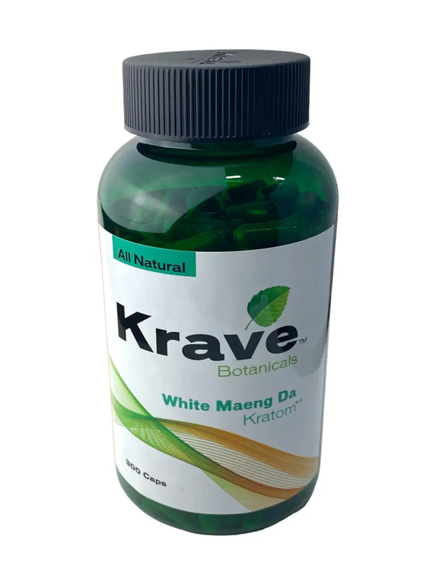 Krave Botanicals White Maeng Da Kratom Capsules 300ct Best Sales Price - Kratom