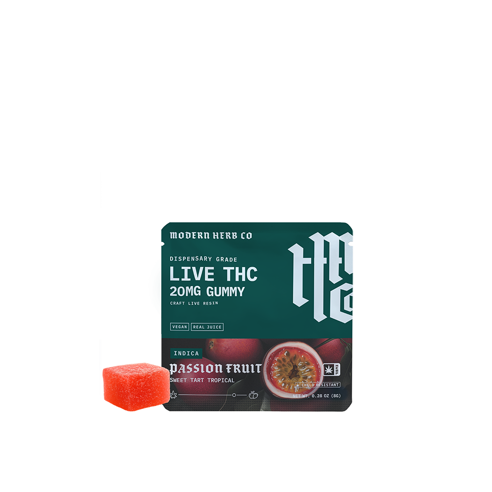 The Hemp Collect Live D9 THC Gummy: Passion Fruit (Indica), Single