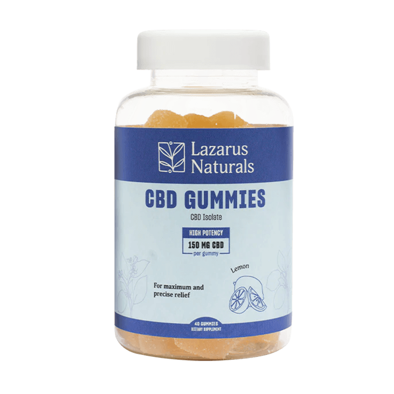 High-Potency CBD Isolate Gummies — Lemon — Lazarus Naturals